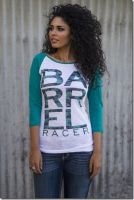 BARREL Racer Green Camo Baseball Burnout  T-1710