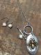 New  Be Happy Necklace with Pearl Earrings  J-3065