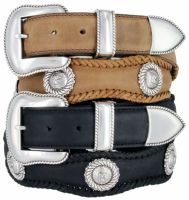 Men's Crazy Horse Western Leather Dress Belt