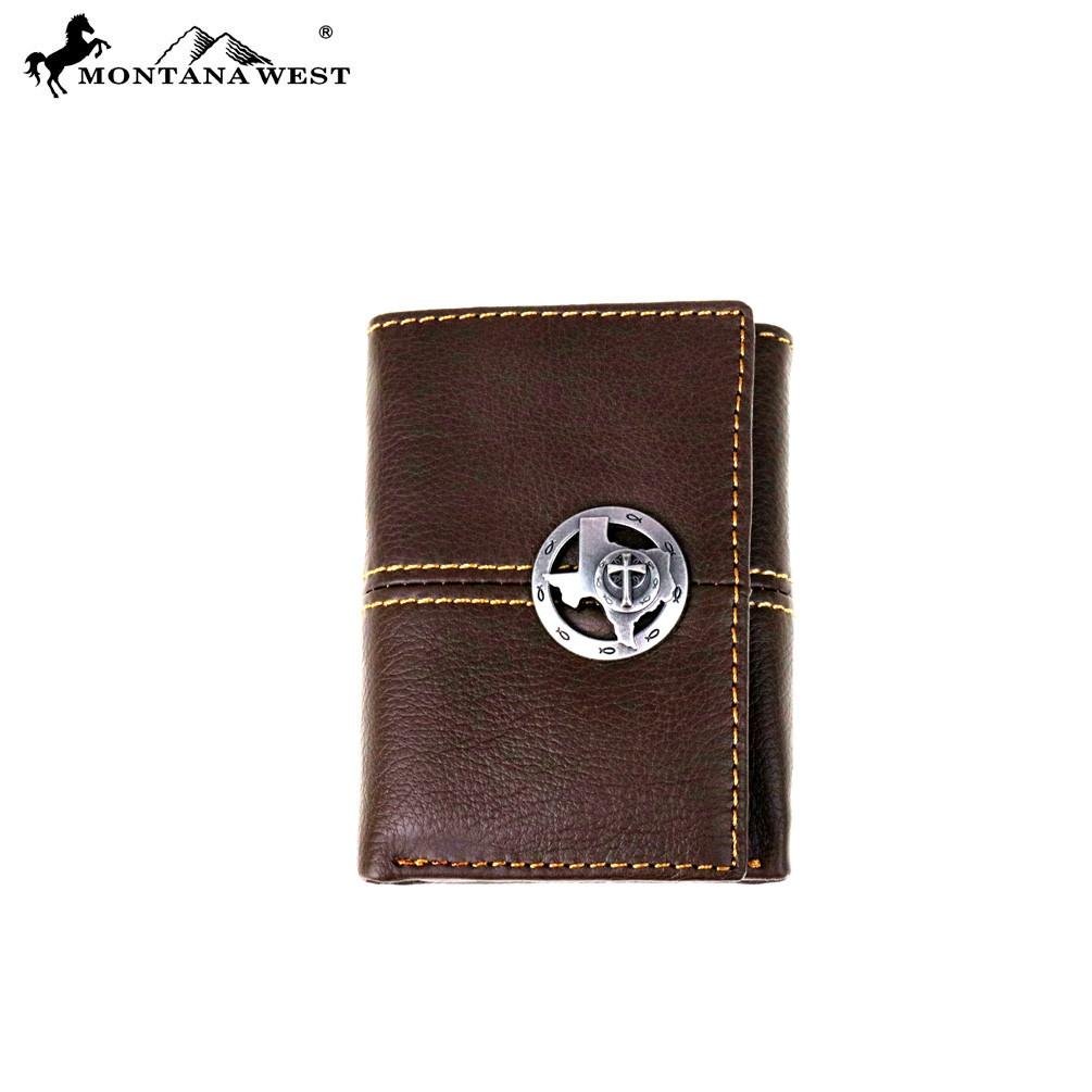 MWS-W010 Genuine Leather Embossed Floral Men's Wallet – MONTANA WEST U.S.A