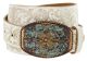 New Orleans Western Tooled Full Grain Leather Belt by Diamond V Texas Star