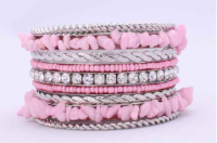 Back in Stock   Pink Chip Bangle   J-2431