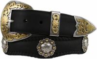 Old Saddle Berry Concho Western Belts by Diamond V Texas Star.