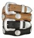 Oregon Trail Coin Western Concho Belt by Diamond V Texas Star