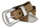 Oregon Trail Coin Western Concho Belt by Diamond V Texas Star