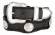 Oregon Trail Coin Western Concho Belt by Diamond V Texas Star