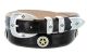 Presidential Gold Star Concho Western Leather Belt by Diamond V Texas Star