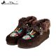 Montana West Moccasins Embroidered Collection-Coffee