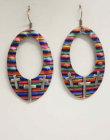 New Three Cross Serape Earring J-4025