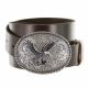 Silver American Eagle Full Grain Leather Casual Western Belt by Diamond V Texas Star