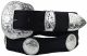 Silver City Western Concho Leather Belt by Diamond V Texas Star