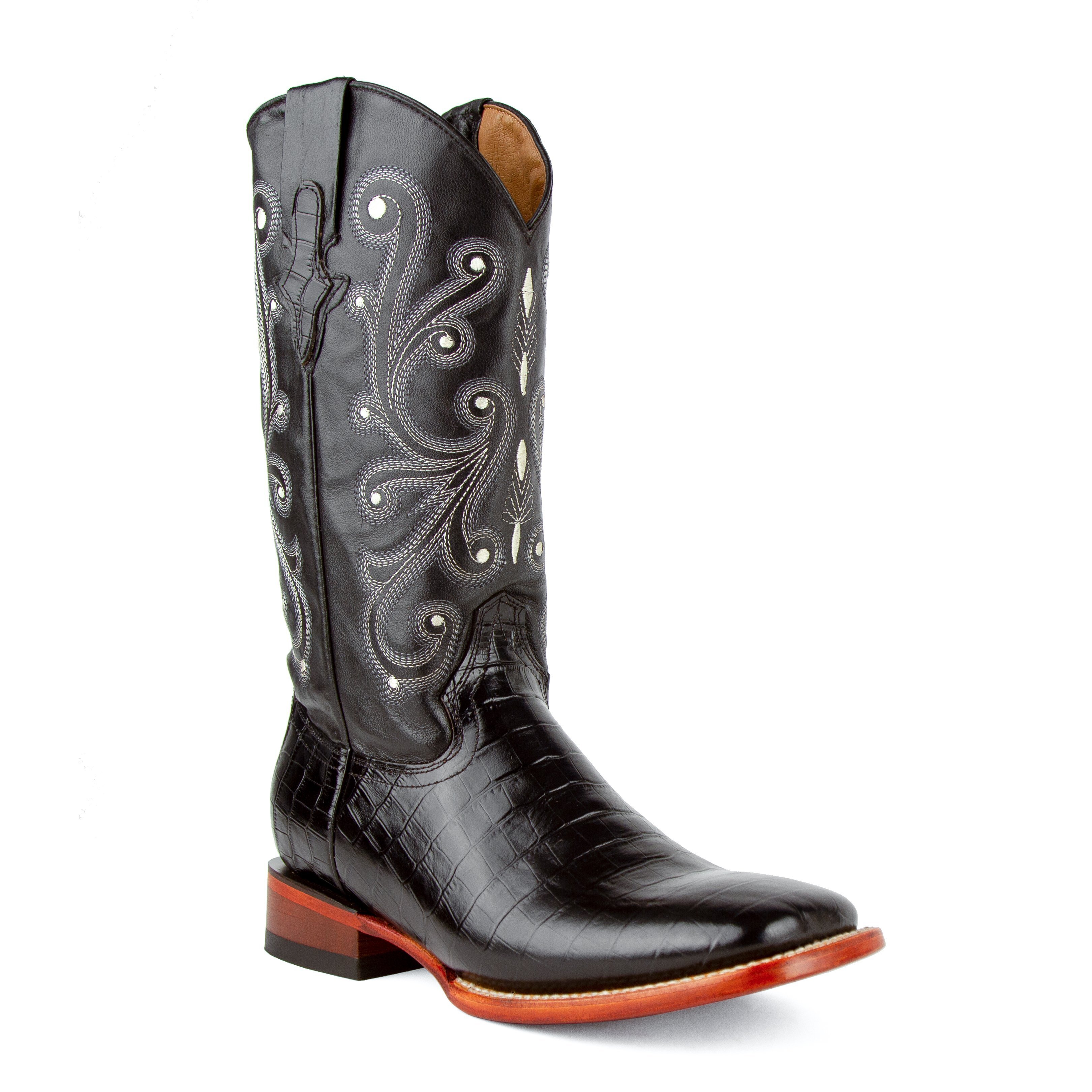 Mustang Rich Leather Alligator Western Boots Ferrini Boots Ferrini USA