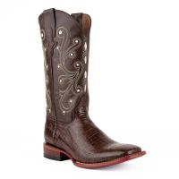 Mustang Rich Leather Alligator Western Boots | Ferrini Boots - Ferrini USA (Ferrini Sizes: 7D, Ferrini Colors: Chocolate)