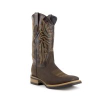 Maverick Leather Square Toe Cowboy Boots | Ferrini USA - Ferrini Boots (Maverick Colors: Chocolate, Maverick Sizes: 8D)