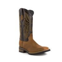 Maverick Leather Square Toe Cowboy Boots | Ferrini USA - Ferrini Boots (Maverick Colors: Brown, Maverick Sizes: 8D)