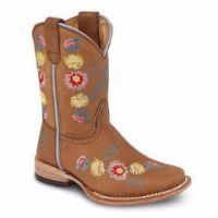 BA-3201 - Bonanza Kids Rodeo Boots (Blk Str / Bonanza - Colors: Almond Tan, Bonanza  Sizes: 7.0)