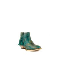 Fringe - Women's Distressed Leather Cowboy Boot | Ferrini Boots - Ferrini USA (Ferrini Sizes: 6B, Ferrini Colors: Turquoise)