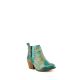Stella - Ladies Leather Turquoise Cowgirl Short Boots | Ferrini Boots - Ferrini USA