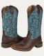 Women's All-Around Square Toe Floral Embossed - Dark Chocolate