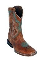 Kid Cowhide Antique Saddle S-Toe (Ferrini Kids Boot Sizes: T-8)