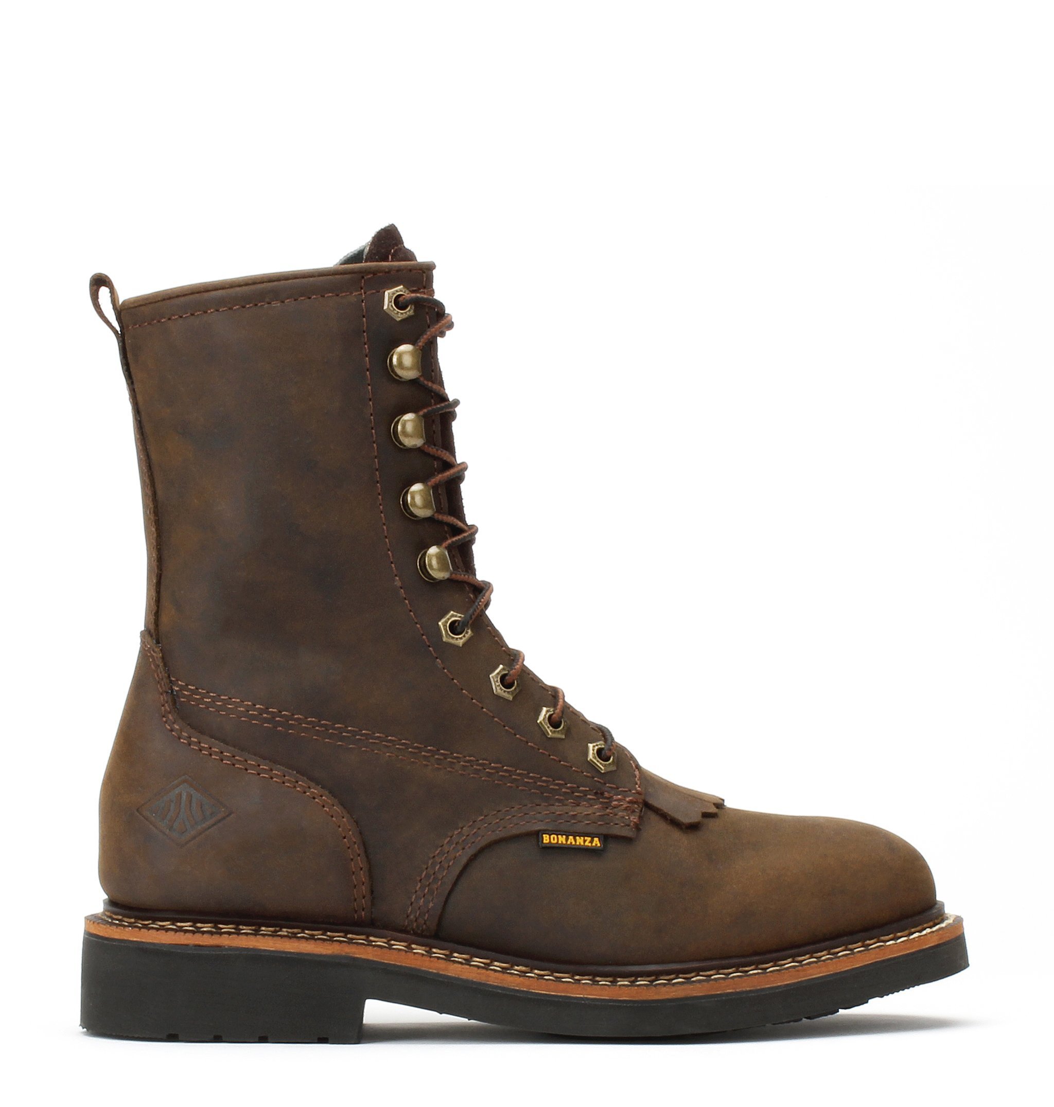 BOONDOCKS Lacer 8Inch Removable Kiltie Work Boot Bonanza Boots