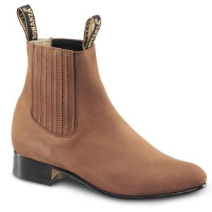 BA-100 Nubuck Leather Botin Charro Boots by Bonanza Boots