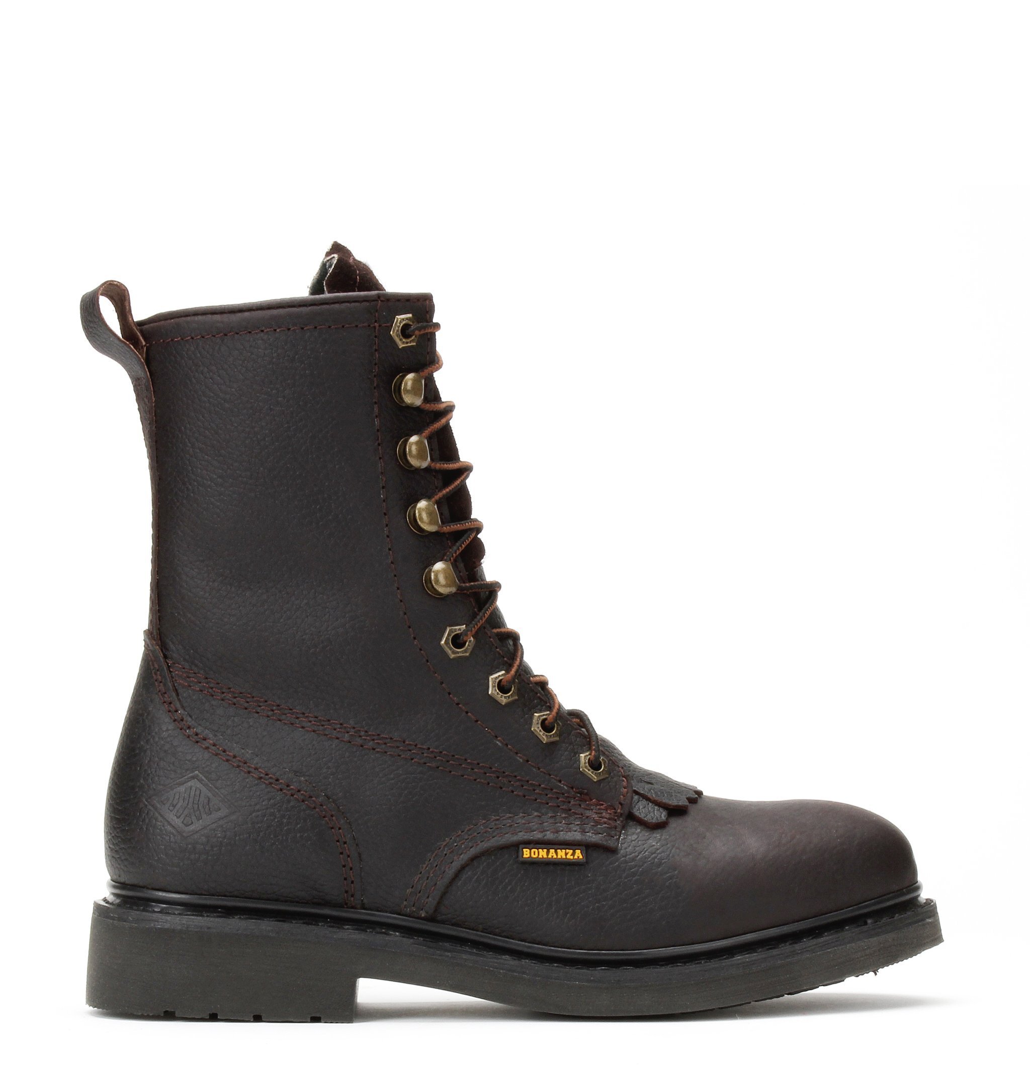 BOONDOCKS Lacer 8Inch Removable Kiltie Work Boot with Steel toe