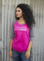 Cowgirls United by Pink Baseball Tee T-1827 (Bonanza  Sizes: Small)