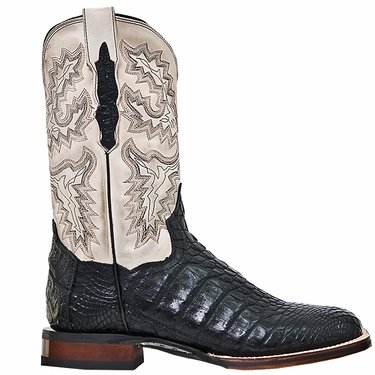 black caiman cowboy boots