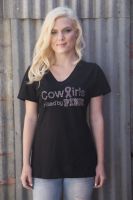 Cowgirls United by Pink Bling V-Neck  TL-1699 (Bonanza  Sizes: Small)