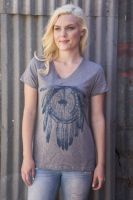 Buffalo Dreams V-Neck Tee   TL-1726 (Bonanza  Sizes: Small)