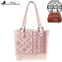 MW855G-8317 Montana West Embroidered Collection Concealed Carry Tote (MW855G-8317 Colors: Pink)