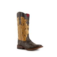 Easton - Cowhide Ostrich Leg Print Cowboy Boots | Ferrini Boots - Ferrini USA (Ferrini Sizes: 8D)